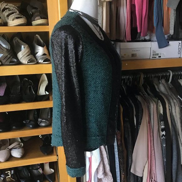 🎄1/2 off🎄 $118 NWT BCBGeneration knubby sequined blazer - Picture 3 of 8